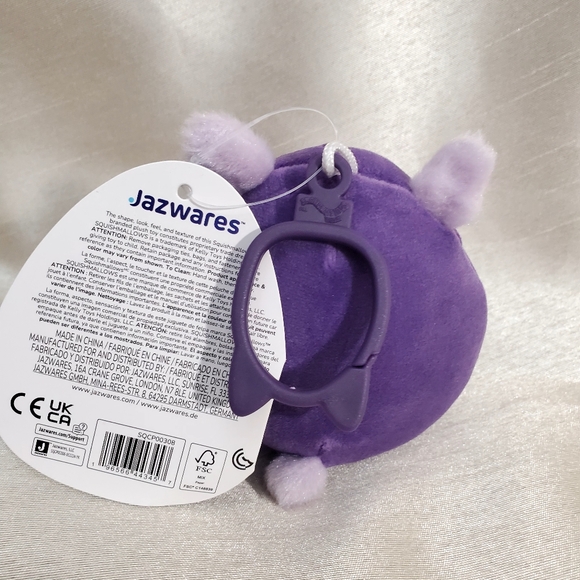 🥰NWT🥰 Squishmallows Bundle Plush Pouch with Squishmallows Bag Clip "Oha" - Picture 6 of 12